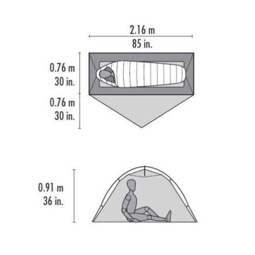 MSR Hubba™ NX 1-Pers ultraleicht Tourenzelt grau