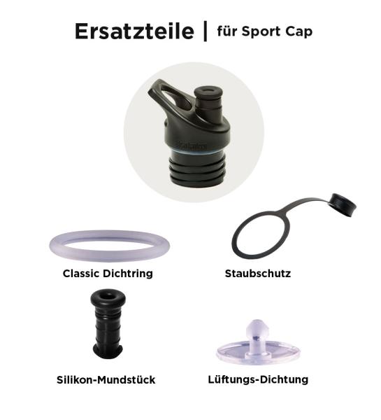 Klean Kanteen Edelstahl Trinkflasche Classic 532ml Sport Cap schwarz